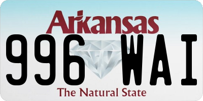 AR license plate 996WAI