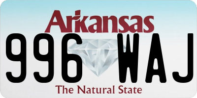 AR license plate 996WAJ