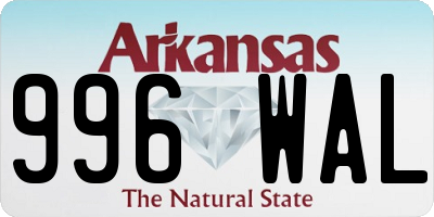 AR license plate 996WAL