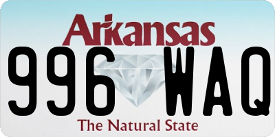 AR license plate 996WAQ