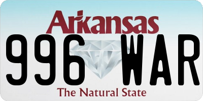 AR license plate 996WAR