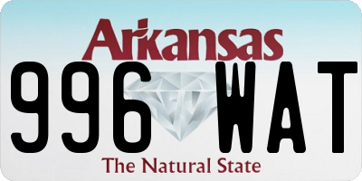AR license plate 996WAT