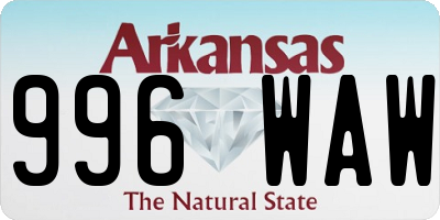 AR license plate 996WAW