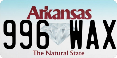 AR license plate 996WAX