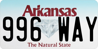 AR license plate 996WAY