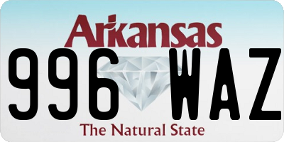 AR license plate 996WAZ