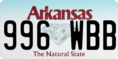 AR license plate 996WBB