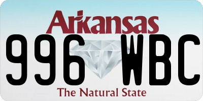 AR license plate 996WBC