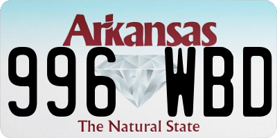 AR license plate 996WBD