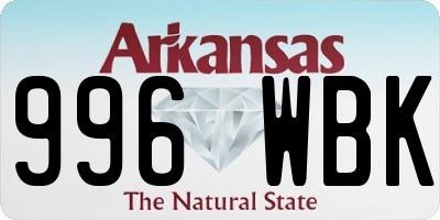 AR license plate 996WBK