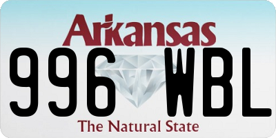 AR license plate 996WBL