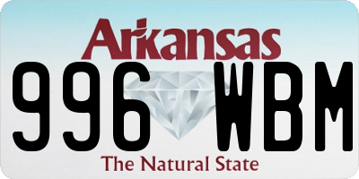 AR license plate 996WBM