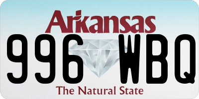 AR license plate 996WBQ