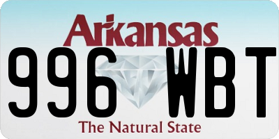 AR license plate 996WBT