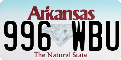 AR license plate 996WBU