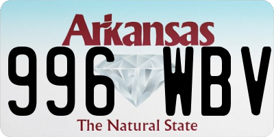 AR license plate 996WBV