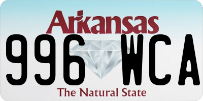 AR license plate 996WCA