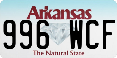 AR license plate 996WCF