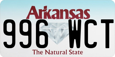 AR license plate 996WCT