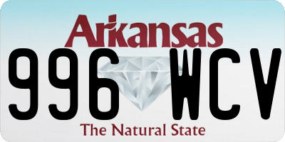 AR license plate 996WCV
