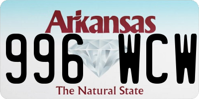 AR license plate 996WCW