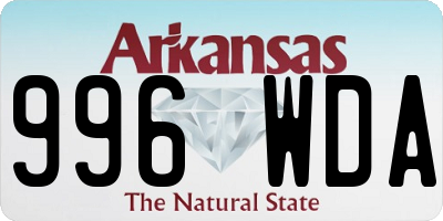 AR license plate 996WDA