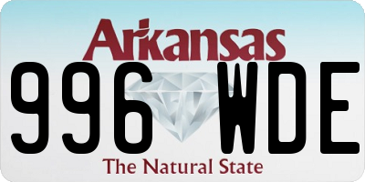 AR license plate 996WDE