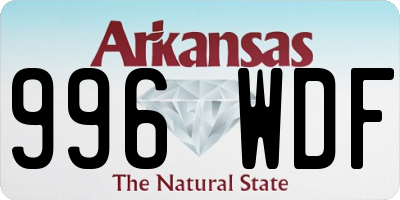 AR license plate 996WDF