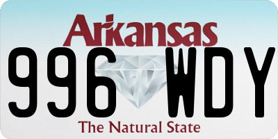 AR license plate 996WDY