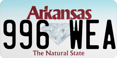 AR license plate 996WEA