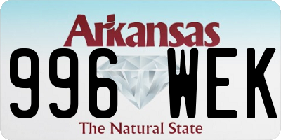 AR license plate 996WEK