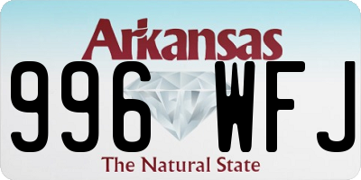 AR license plate 996WFJ