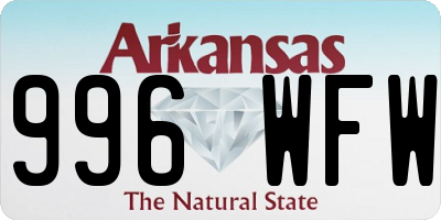 AR license plate 996WFW