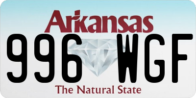 AR license plate 996WGF