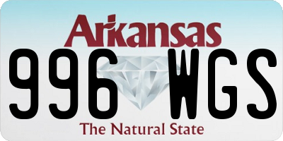 AR license plate 996WGS