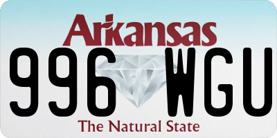 AR license plate 996WGU