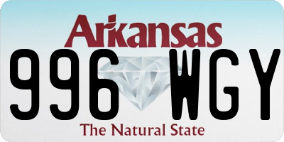 AR license plate 996WGY