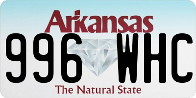 AR license plate 996WHC