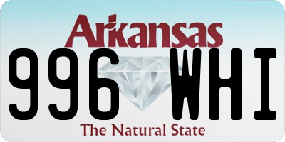 AR license plate 996WHI
