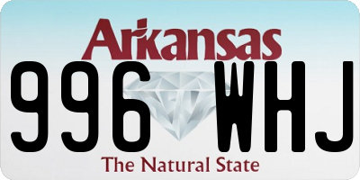 AR license plate 996WHJ