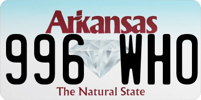 AR license plate 996WHO