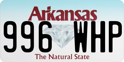 AR license plate 996WHP