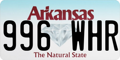 AR license plate 996WHR