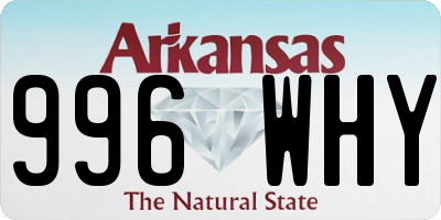 AR license plate 996WHY