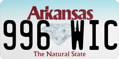AR license plate 996WIC