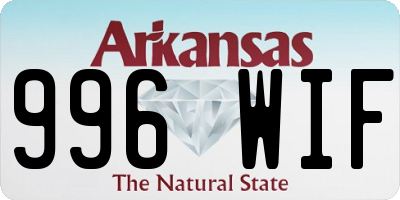 AR license plate 996WIF