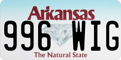 AR license plate 996WIG