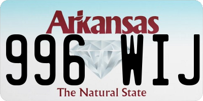 AR license plate 996WIJ