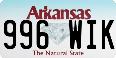 AR license plate 996WIK