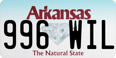 AR license plate 996WIL